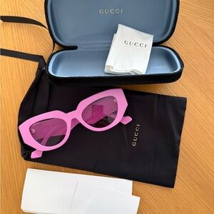 Gucci Vibrant Pink Cat-Eye Sunglasses